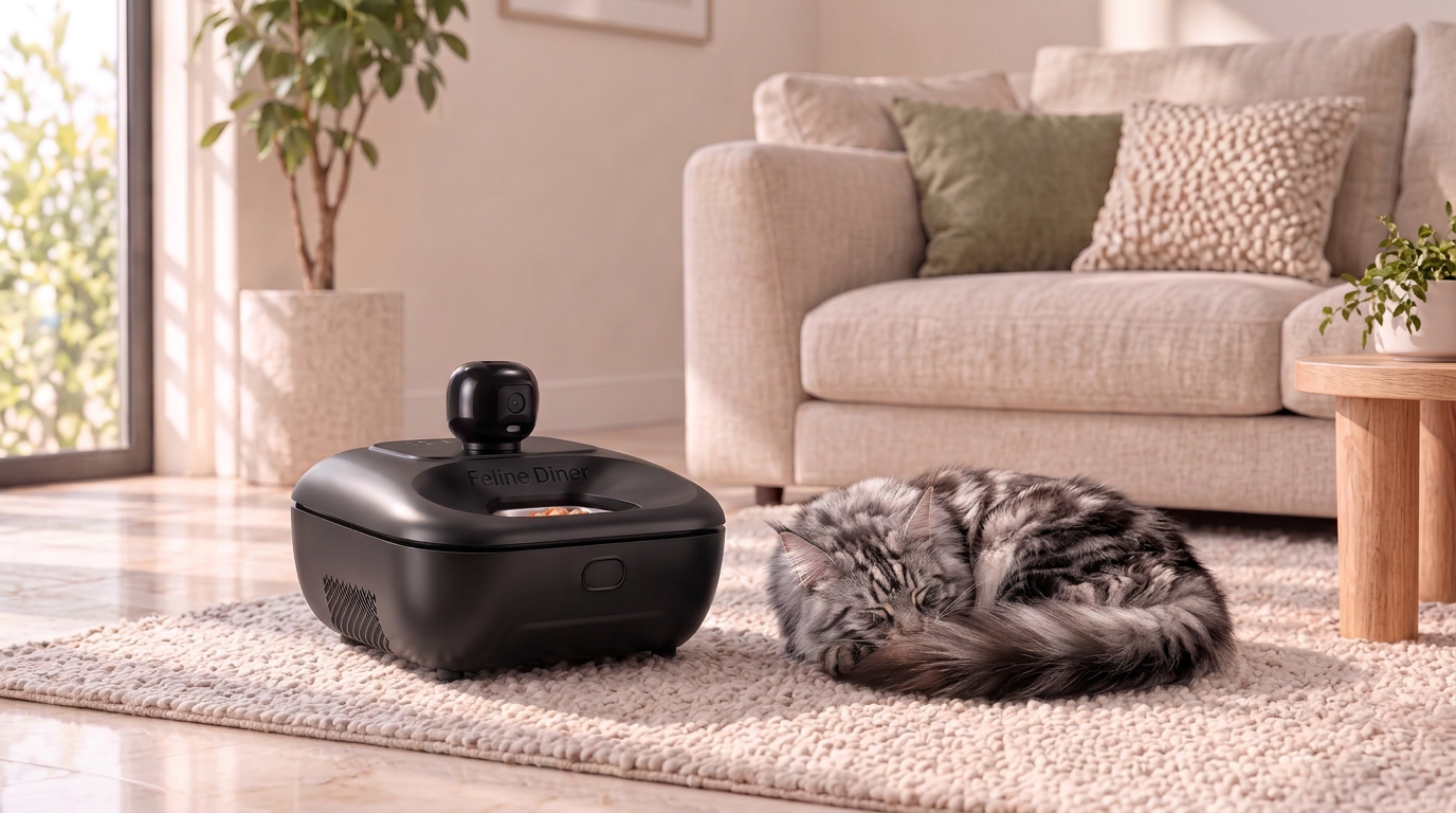 Maine Coon napping beside the Pro 5